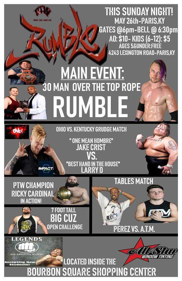 PTWrestling's tweet photo. RUMBLE. ENOUGH SAID. #PTWProud https://t.co/b2J3BamWv2