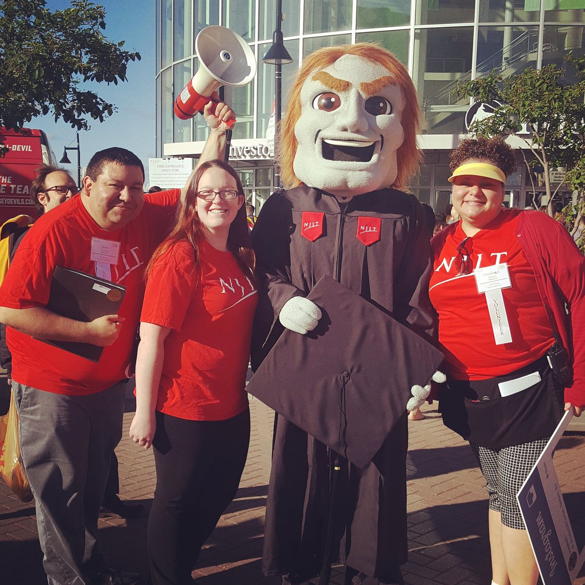 NJITStudentLife's tweet photo. Student Life repping at undergraduate graduation today!   Congratulations and best wishes to all of our graduates! https://t.co/gDzfVQS3w3