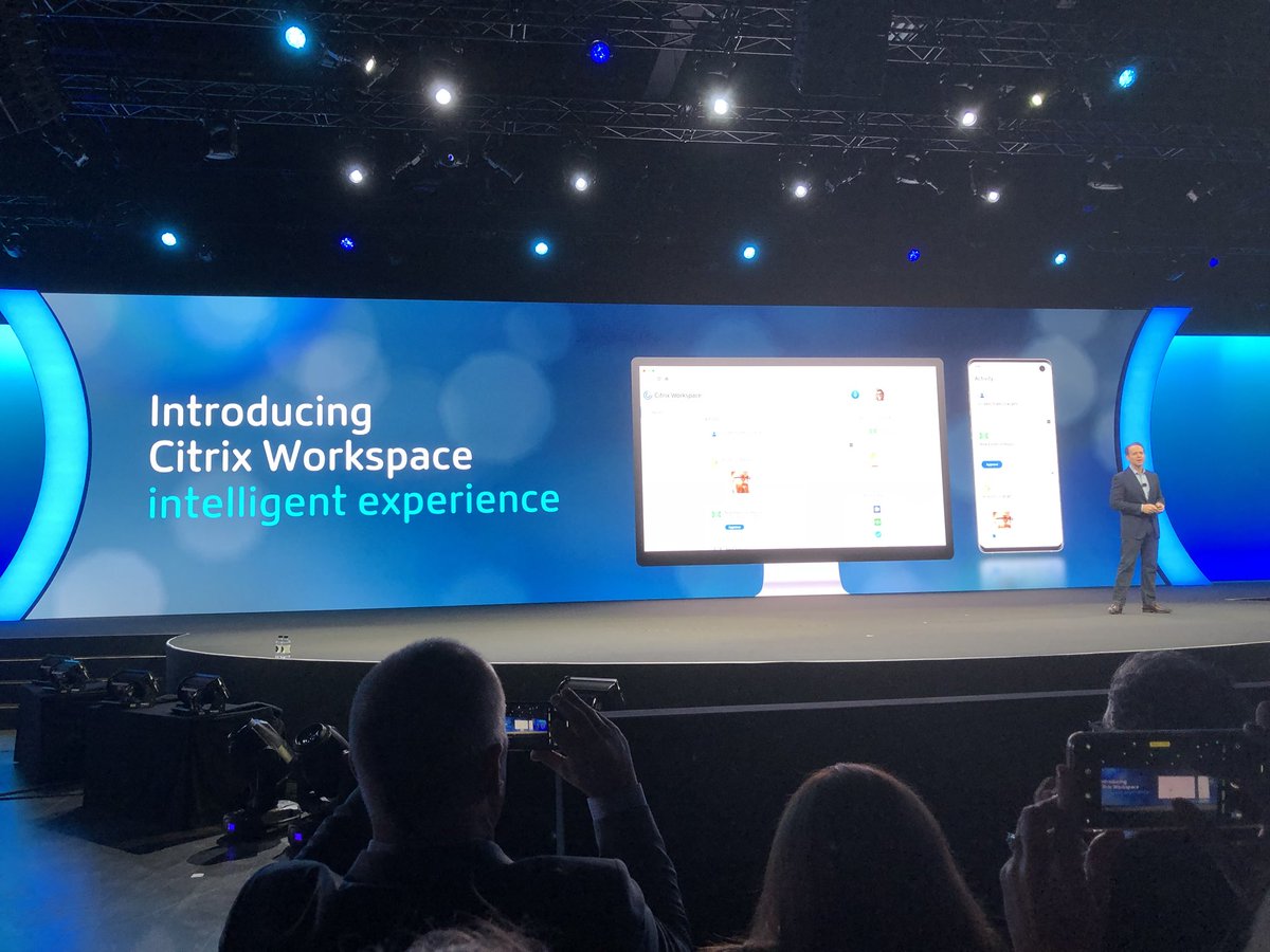 reillyusa's tweet photo. It starts with a vision. I am crying real tears. It’s actually awesome to see how far we have come in one year - since the sneak peek at the end of last year’s keynote. Congrats to all the Citrites who have worked on this. A proud day. #CitrixSynergy https://t.co/tK7ylSrzKN
