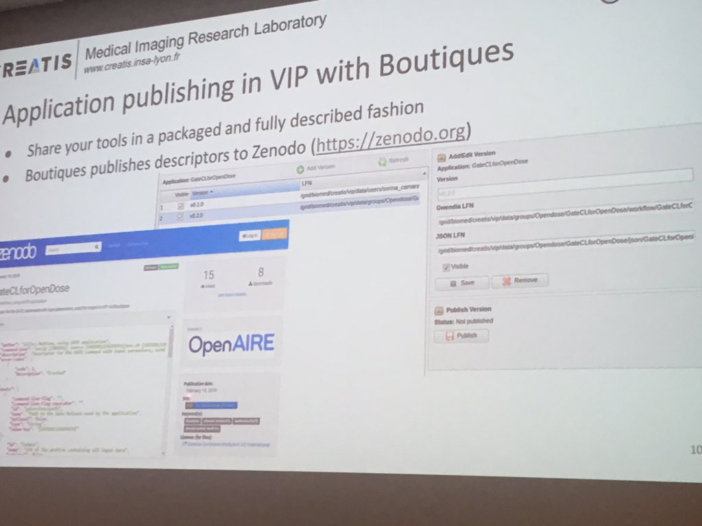 cmaumet's tweet photo. Publishing application with @BoutiquesTools into @OpenAIRE_eu through @ZENODO_ORG Sorina Pop #geant19 https://t.co/KagEFwKOsi