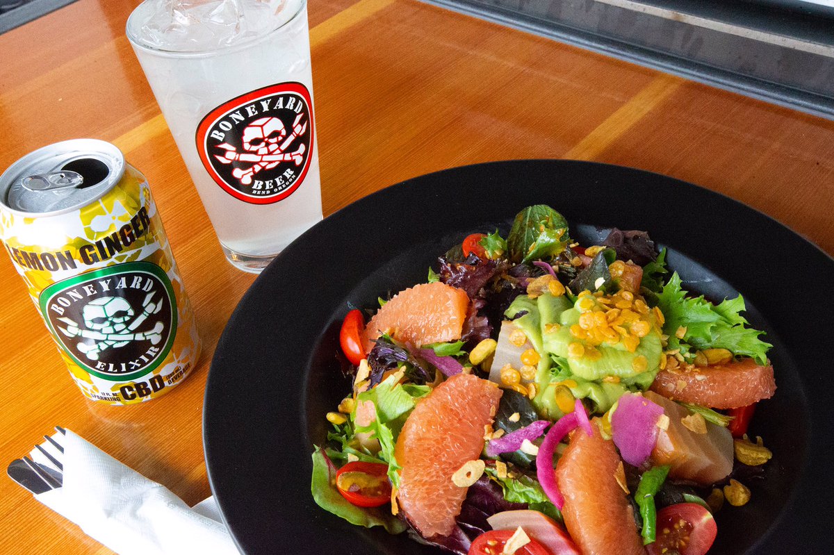 BoneyardElixir's tweet photo. ✨Feeling Like Something Delicious & Light...? ✨
Try combining The Pistachio-Chipotle Beet Salad with Lemon Ginger BONEYARD ELIXIR at The One & Only BONEYARD PUB!✨
<
#boneyardpub #boneyardbeer #boneyardelixir #letitbeknown #kingcola #lemonginger #amazinglytasty #cbd #pairings https://t.co/8EYD3JmSQL