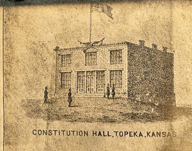CivilWarOTD's tweet image. Anti-slavery advocates far outnumbered pro-slavery supporters in the territory, and held their own convention in Topeka in late 1855. They produced a new constitution that outlawed slavery and elected an anti-slavery government, with Charles L. Robinson as Territorial Governor.