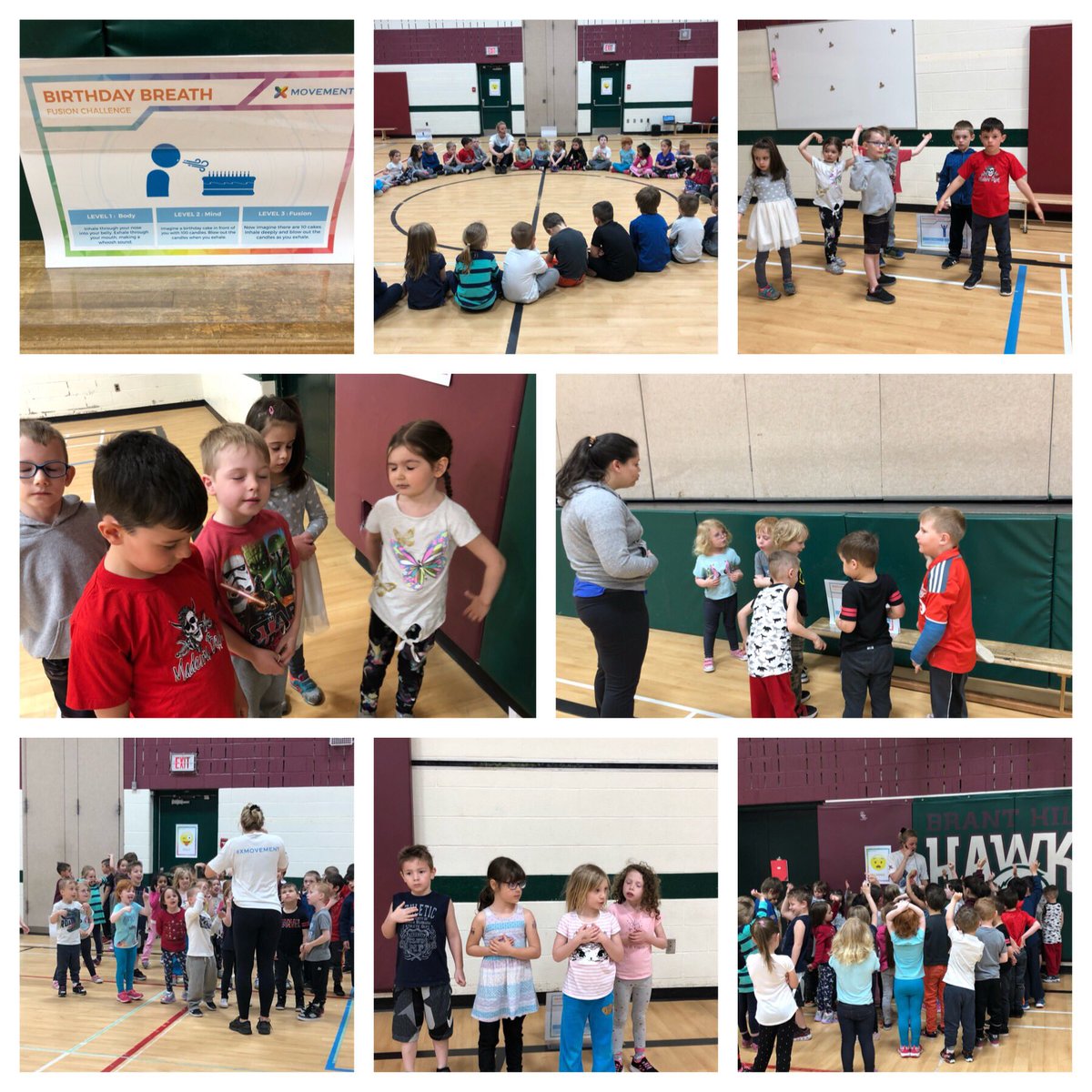 BrantHillsPS's tweet image. Fusion X Movement is here @BrantHillsPS ! Kindergarten students starting off the fun learning about emotions and our bodies at a variety of stations with #XMOVEMENT