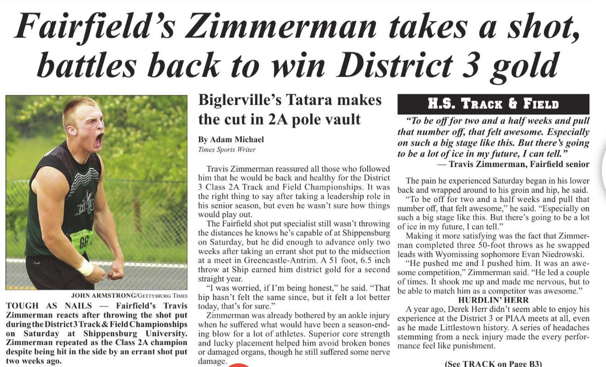 Arrows2010's tweet photo. Congrats, Travis Zimmerman. He's one determine young man and @chesapeakebay Student Leadership Council member. From today's Gettysburg Times. #hellbenderdefender https://t.co/4KeFKS5jCZ