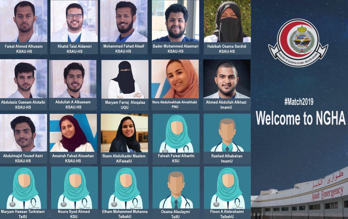 The family grows bigger! We are glad to welcome the new PGY1 residents to the family of NGHA emergency residency program. We hope that their days with us are happy and prosperous. Congratulations!! #Matching2019