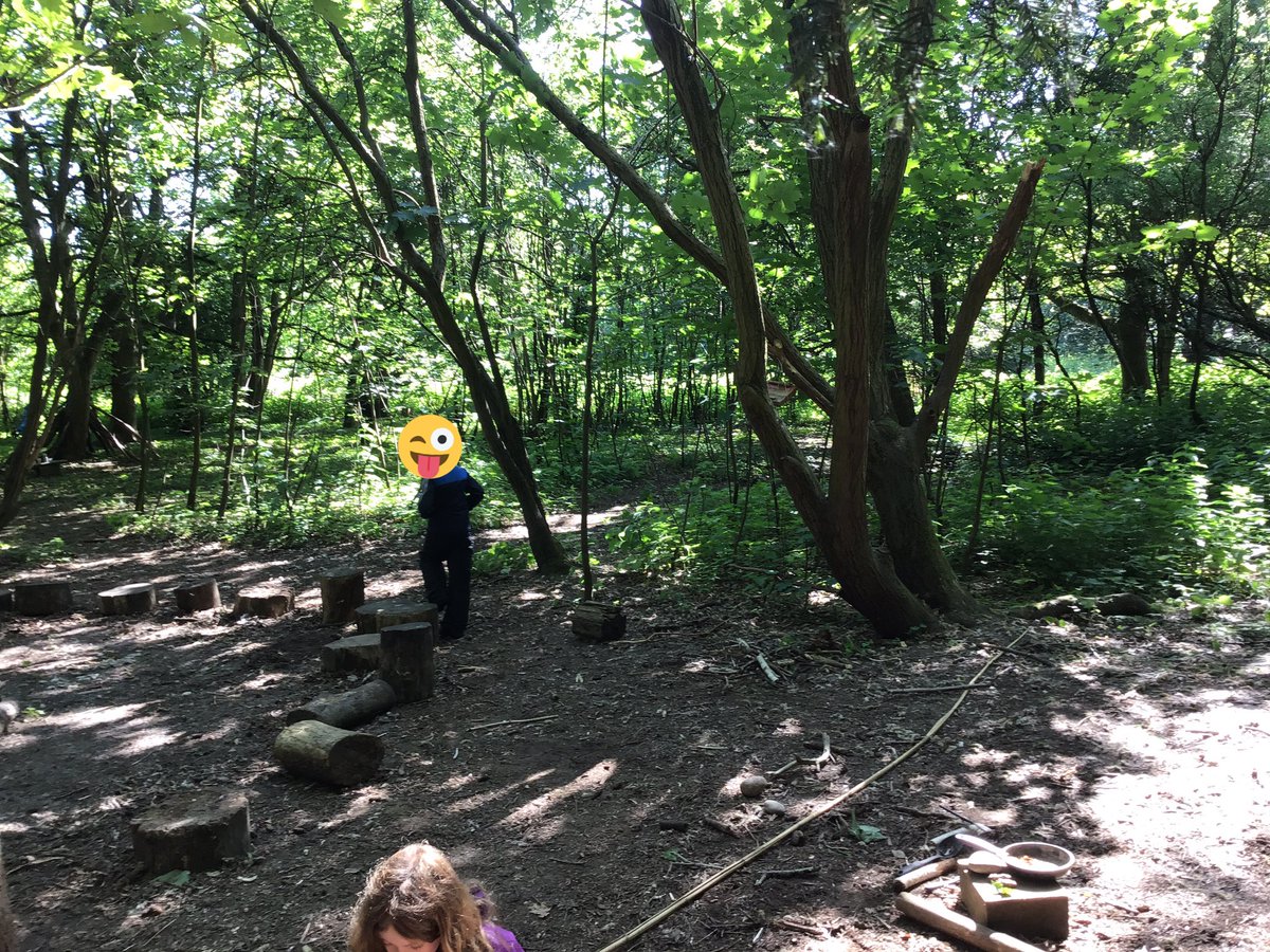 AlexBradshaw's tweet photo. Inspired by Roxaboxen Grade Two set about creating their own town, a cookie cafe, police station, homes, pet shop (selling beetles) and a bakery to mention but a few. Using veg peelers to whittle down sticks for all kinds of construction 🚧🏗🏠@ACSEgham @ForestSchoolUK https://t.co/O97Tz2jug4