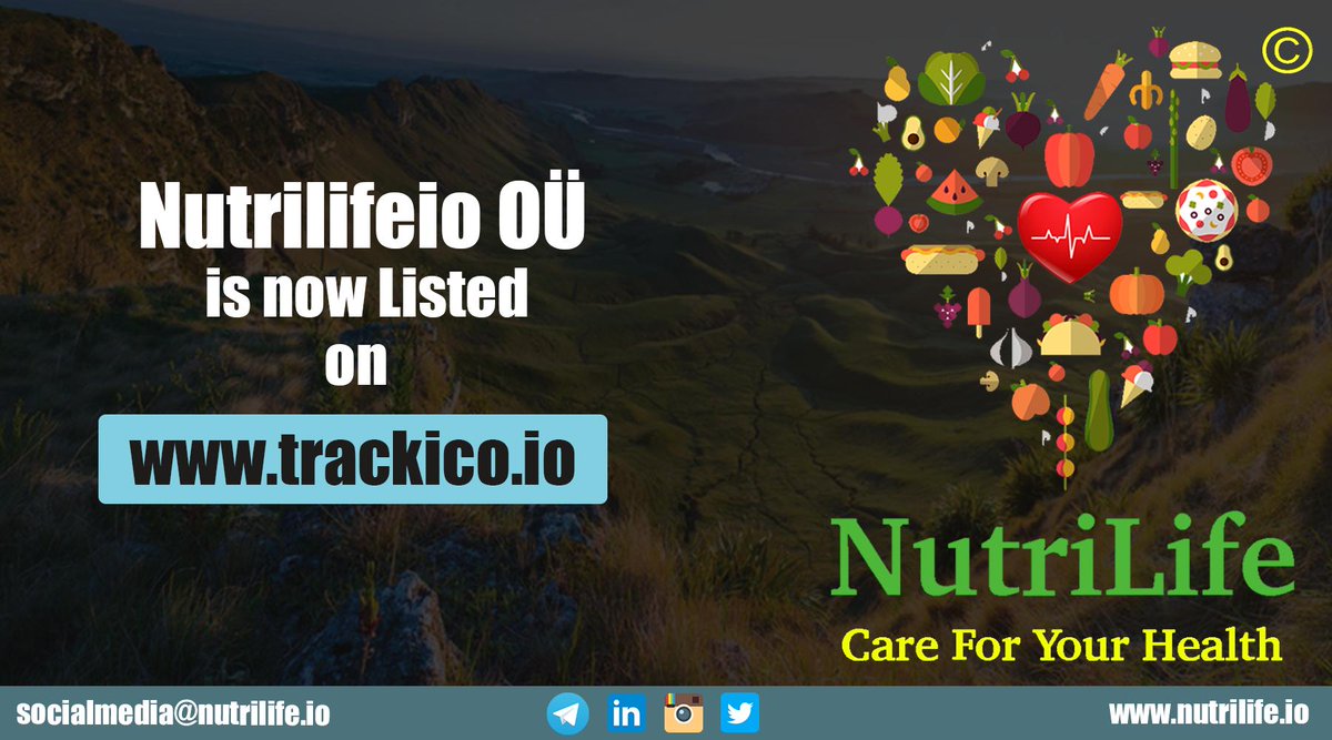 Nutrilifeio OÜ is now listed on trackico.io
#nutrilife #nutrilife_io #cryptocurrency #bitcoin #ethereum #blockchain #earnmoney #earnmoneyfromhome #earnmoneyonline #bitcointrading #bitcoinnews #bitcoinprice #altcoin #bitcoinvalue #bitcoinexchange #ICO #ICOReviewer