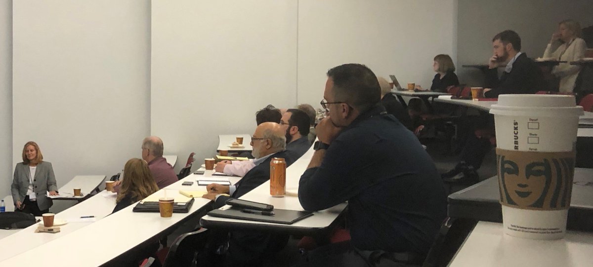 Julianne Renz sharing how her and her team have worked to address the opioid crisis and sharing their best practices at today's EMC HFMA member meeting