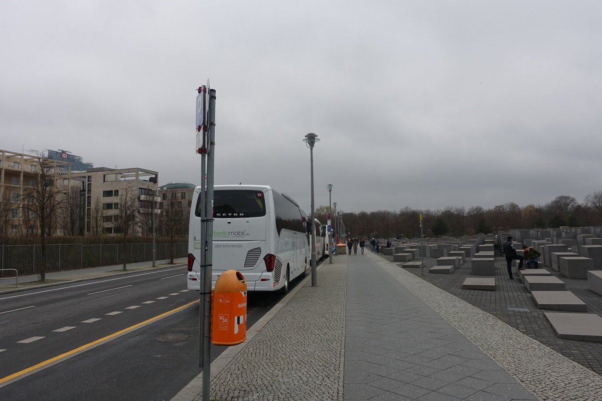 52\\ The Cora-Berliner-Straße intersects with the Hannah-Arendt-Straße, which also runs next to the Memorial to the Murdered Jews of Europe (and which is a parking space for tourist buses the day).