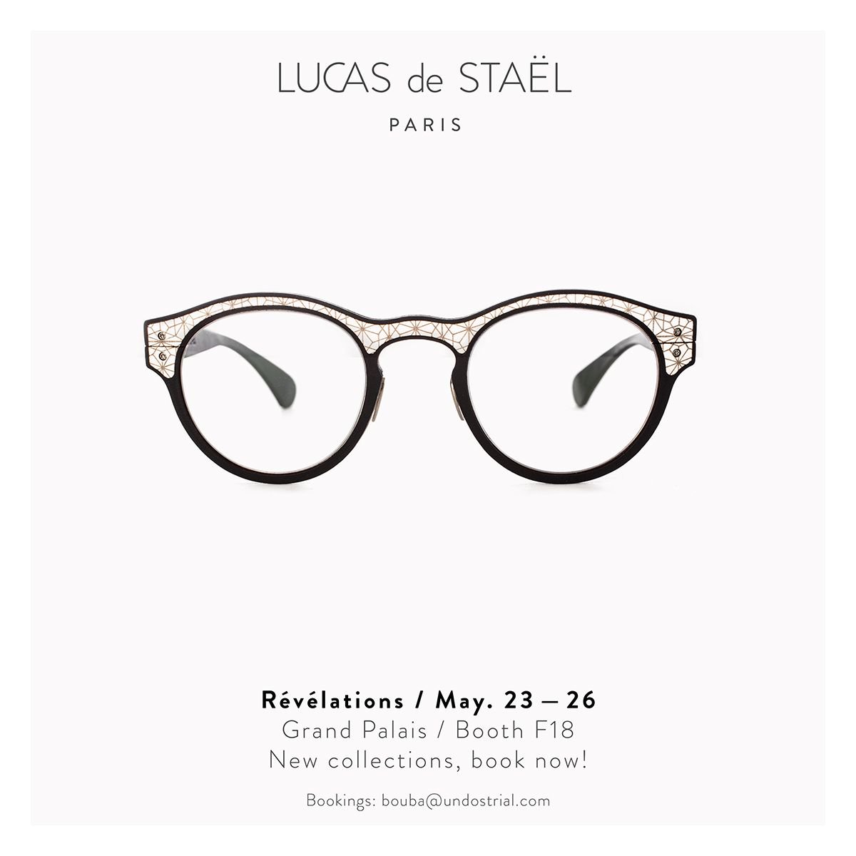 We'll be be showing our collections at @GrandPalais.Rmn this week from 23rd to 26th of May, for @revelationsfair the International Fine Craft &amp; Creation Biennial. Come and try our eggshell, leather, stingray, stone and wood eyewear frames !