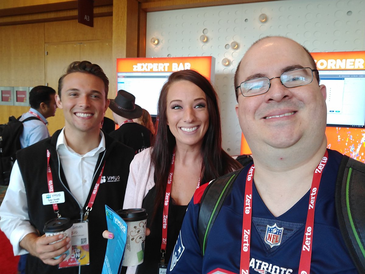 arielsanchezmor's tweet photo. First official day of #ZertoCon ! Just ran into @VMUG_tyler and @VMUG_ashley !
I have a session with @NScuola at 10 am, come join us for tips on maximizing your #vCommunity involvement! https://t.co/oTJg4HLbtR