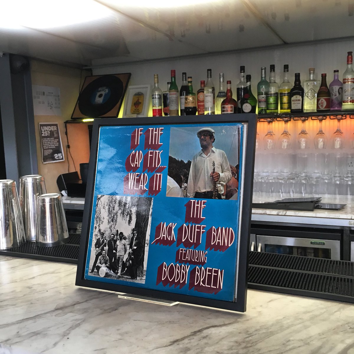 the_bbe_store's tweet photo. #nowspinning that UK, leg-swinging, cap-twirling jazz stuff till 7pm today 🧢 this copy appears to have been signed by Jack Duff himself, in-store &amp; on our @discogs #bbemusic #bbestore #recordstore #vinyl #jackduff https://t.co/SYS3QCffpX