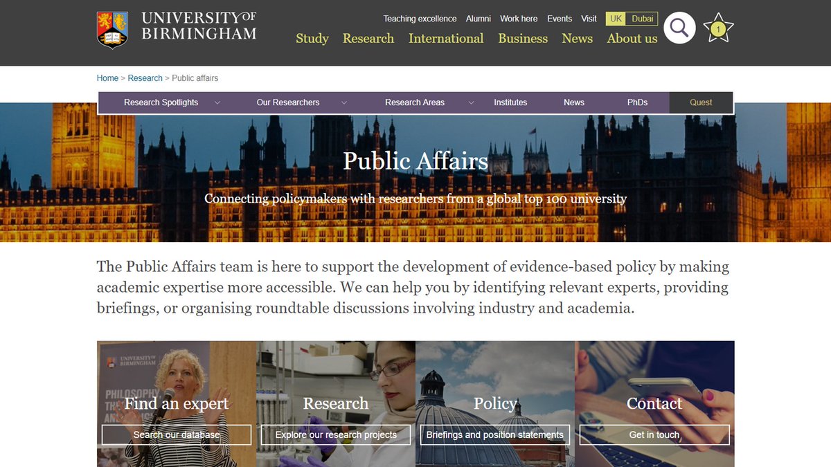 BhamPolicy's tweet image. Do you work in policy? Take a look at our website, where you can search our expert database, download policy briefings and find out more about Birmingham's research.

birmingham.ac.uk/research/publi…
