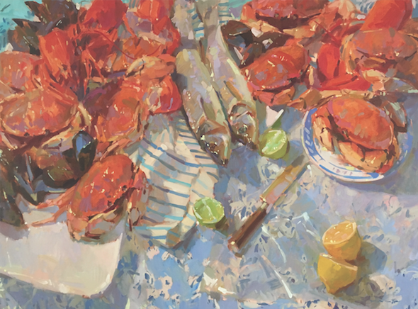 theartmag's tweet photo. When asked about the motivation behind his vibrant coastal scenes Colin Page says, that his children’s wonder is the wonder he wants to capture in his paintings. #chsarts #charleston 
https://t.co/o0VxZTUOkE https://t.co/1HtcAX3bO9