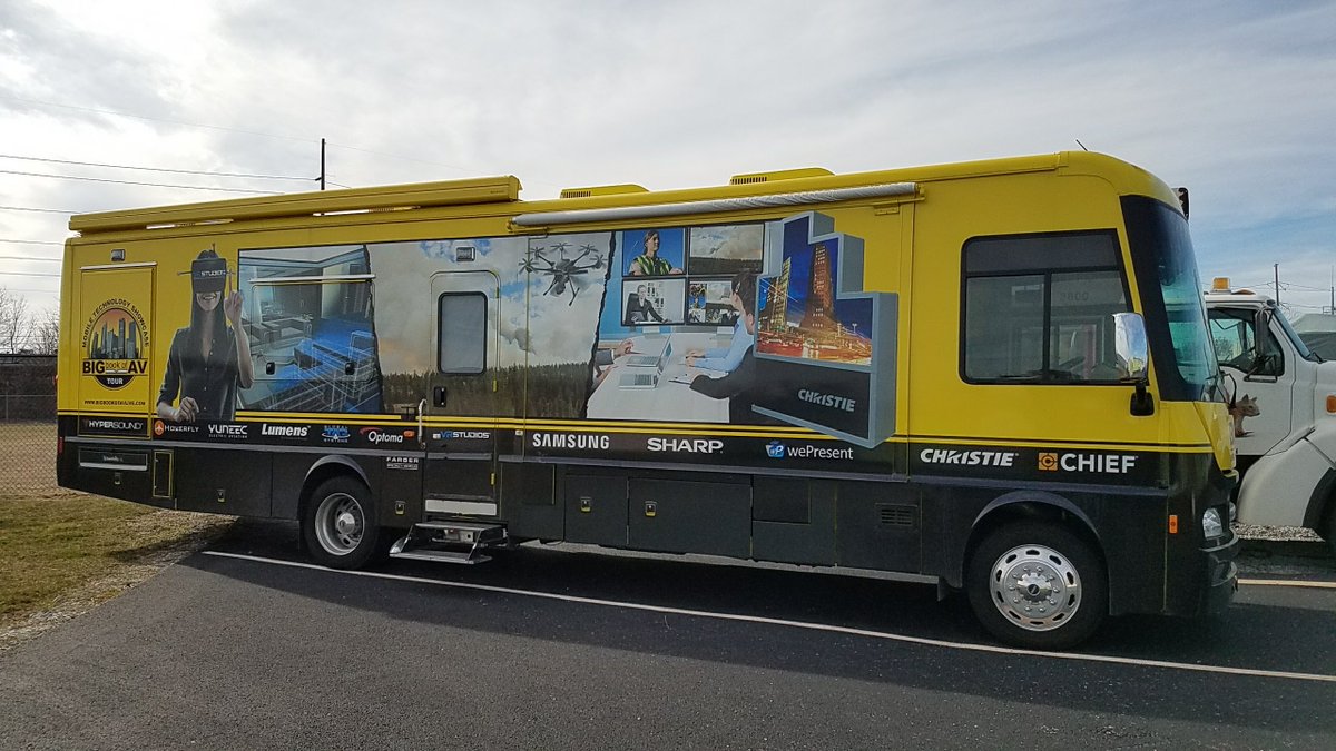 The Big Book of AV Mobile Technology Showroom meets all of your AV needs in one stop! Today we'll be in Dallas, Texas! Learn more about the Mobile Technology Showroom here... ow.ly/EGg950uflqE
#AVnews #AVtweeps #proAV #avislife #DallasTX #digitalsignage #drones #projectors