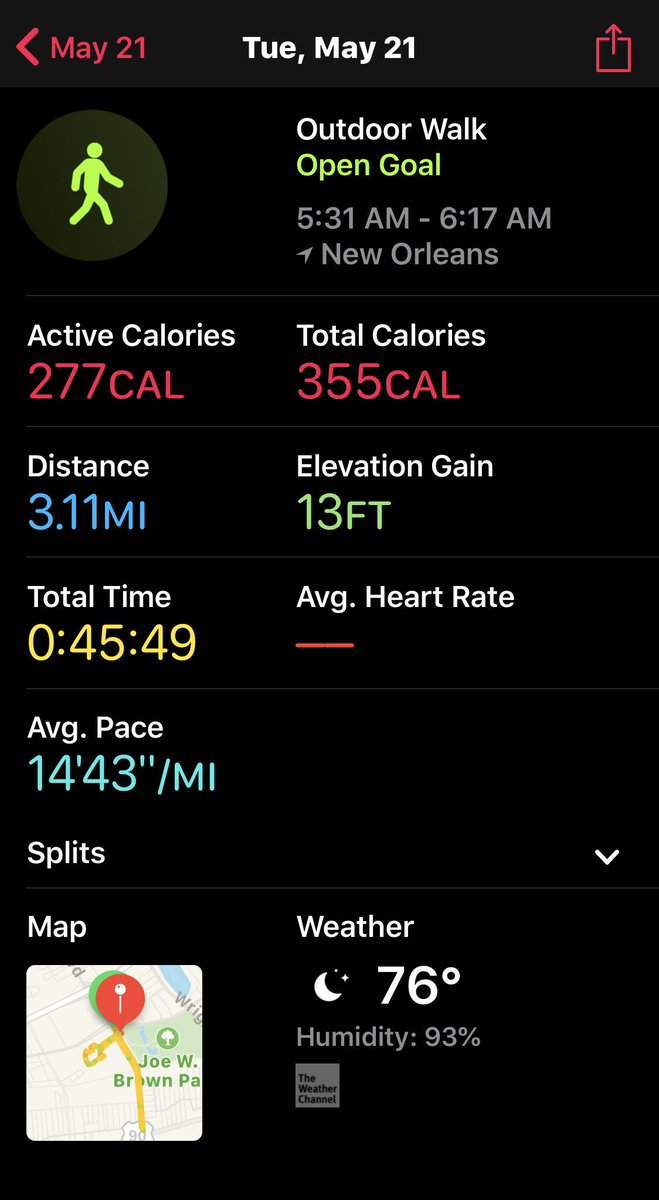 geauxnatural's tweet photo. Trekkinโ Tuesday!๐
๐
#TeamSunrise
#530am5K
#10WeekWalkingChallenge
#Week6
#Day2
#UltimateTrekker
#Day319
#31DayPlankChallenge
#MovingWithTheMayor
#GotToKeepMoving
#TeamGirlTrek
#girltrek
#nolatreks
๐๐๐งก https://t.co/LbaflWXXaG