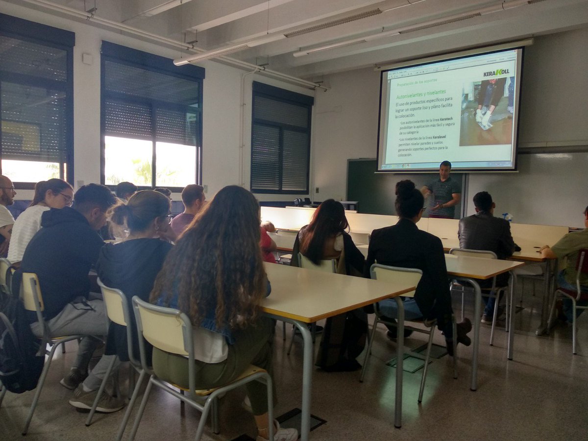 joasancam's tweet photo. Jornada Colocación Segura en Obra Kerakoll a el ciclo grado medio de obras de interior decoración y rehabilitación y al grado superior de proyectos de construcción en La Ciutat de L'aprenen.
#kerakoll
#H40SinLimites
#cipfpciutatdelaprent #projectesedificacio
#aprenetedificacio https://t.co/g5xuqn0MNF