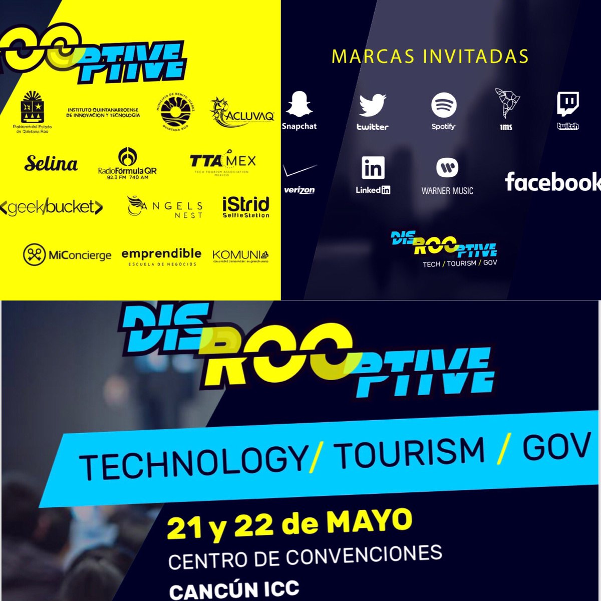 izzyanglomex's tweet photo. @AngelsNestLat @GobQuintanaRoo @RFQR @AcluvaqOficial @Klikamx @LatAmStartupsCo @Pitchatthebeach @socialcrowdmx #TurisTech está aquí para quedarse...2 días de ponentes y contenidos sobre esta industria. Todo esto solo en #cancun #DisRooptive2019 https://t.co/yM82THFo74