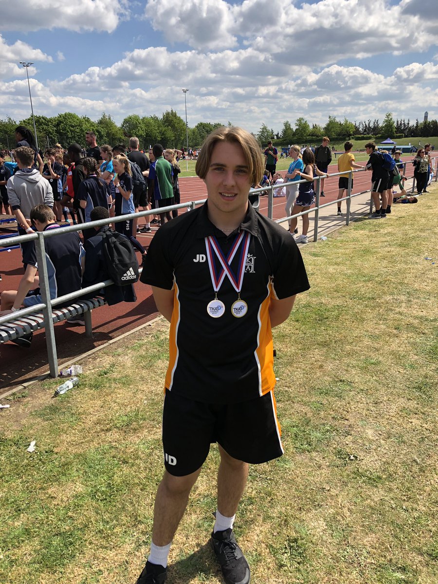 Jack TKAT double medalist, gold in shotput and silver 4x1 relay
