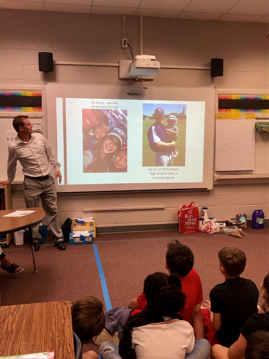 VeroBullard's tweet photo. So proud of this guy! Talking about his career (teaching then real estate) to our @wildcatslhe students! ♥️ #RISDCONNECTS #lherocks #careerday @LHECounselors https://t.co/IDJWQkpYnE