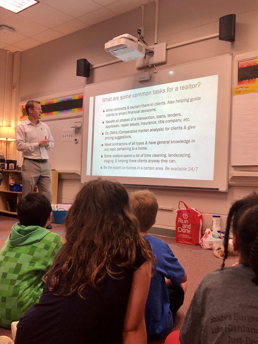 VeroBullard's tweet photo. So proud of this guy! Talking about his career (teaching then real estate) to our @wildcatslhe students! ♥️ #RISDCONNECTS #lherocks #careerday @LHECounselors https://t.co/IDJWQkpYnE
