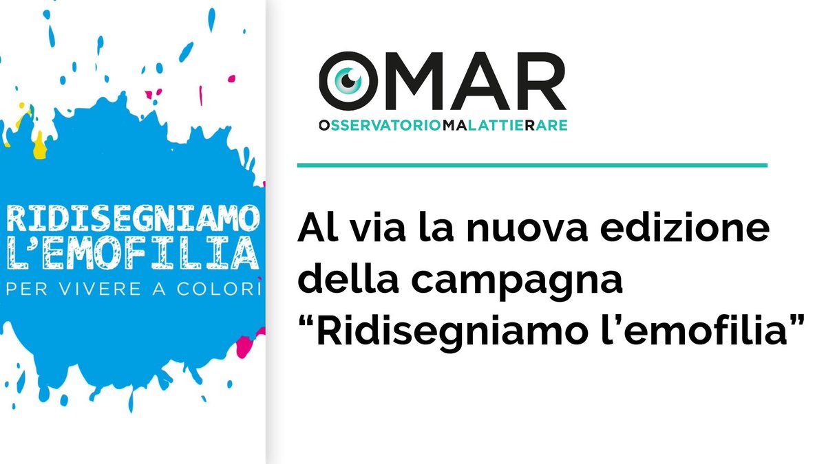 OssMalattieRare's tweet photo. 🎨 Al via la II Edizione della campagna “Ridisegniamo l’emofilia", promossa da @Roche Italia con il patrocinio di #FedEmo e di @FondazioneParac.

L'obiettivo è quello di continuare a dare spazio ad un racconto positivo della patologia.
👉https://t.co/iy6qEbB1Ll https://t.co/QlNYAFRnYF