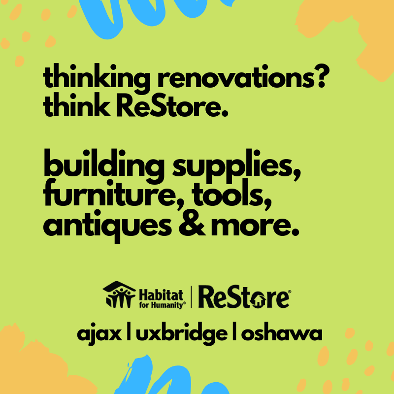 ReStoreDurham's tweet photo. thinking renovations? think ReStore. 
With new stock arriving daily, you'll never know what kind of treasures you might find! 
#ReStore #HabitatForHumanity #HabitatDurham #HFHD #HabitatForHumanityDurham #DurhamRegion #DurhamReStore #Ajax #Oshawa #Uxbridge https://t.co/6n5lVKoajH