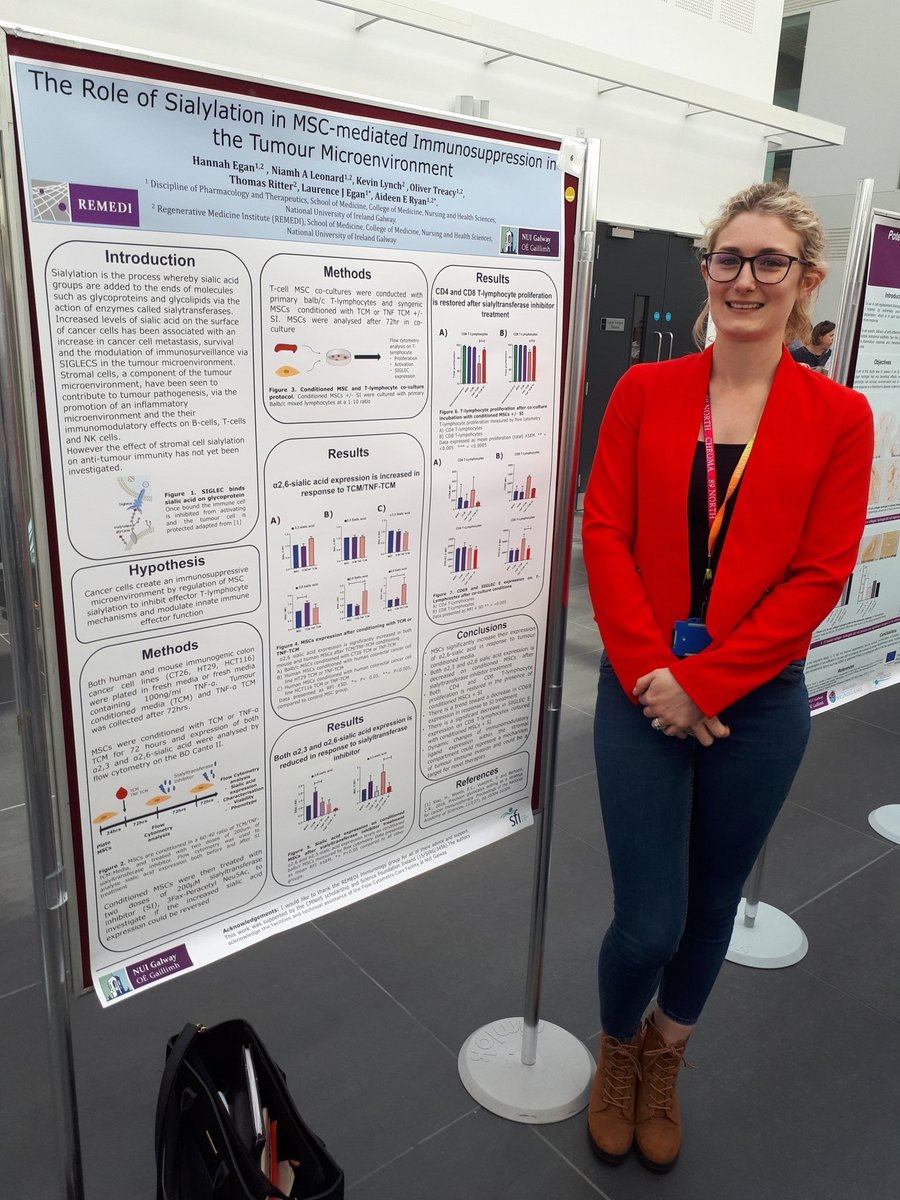 Well done to Niamh & Hannah who did a stellar job in representing our group at the CMNHS research day today @ResearchatNUIG @scienceirel @IrishCancerSoc @NiamhLeonard5 @Han1ozo #thefuturelooksbright