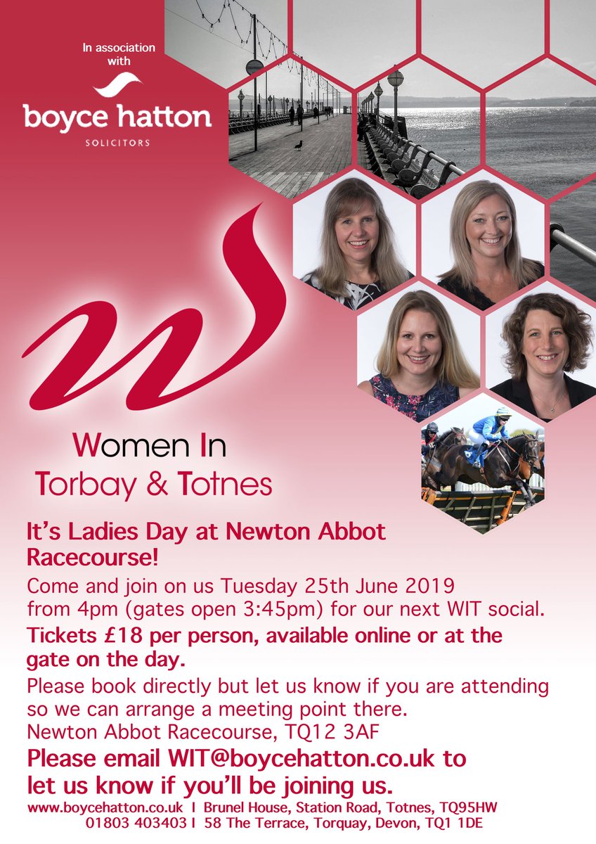 womenintorbay's tweet photo. Who's joining us at the races on 25th June for Ladies Day? 
#ladiesday #hopefullywinning #womeninbusiness https://t.co/955noq4oUs
