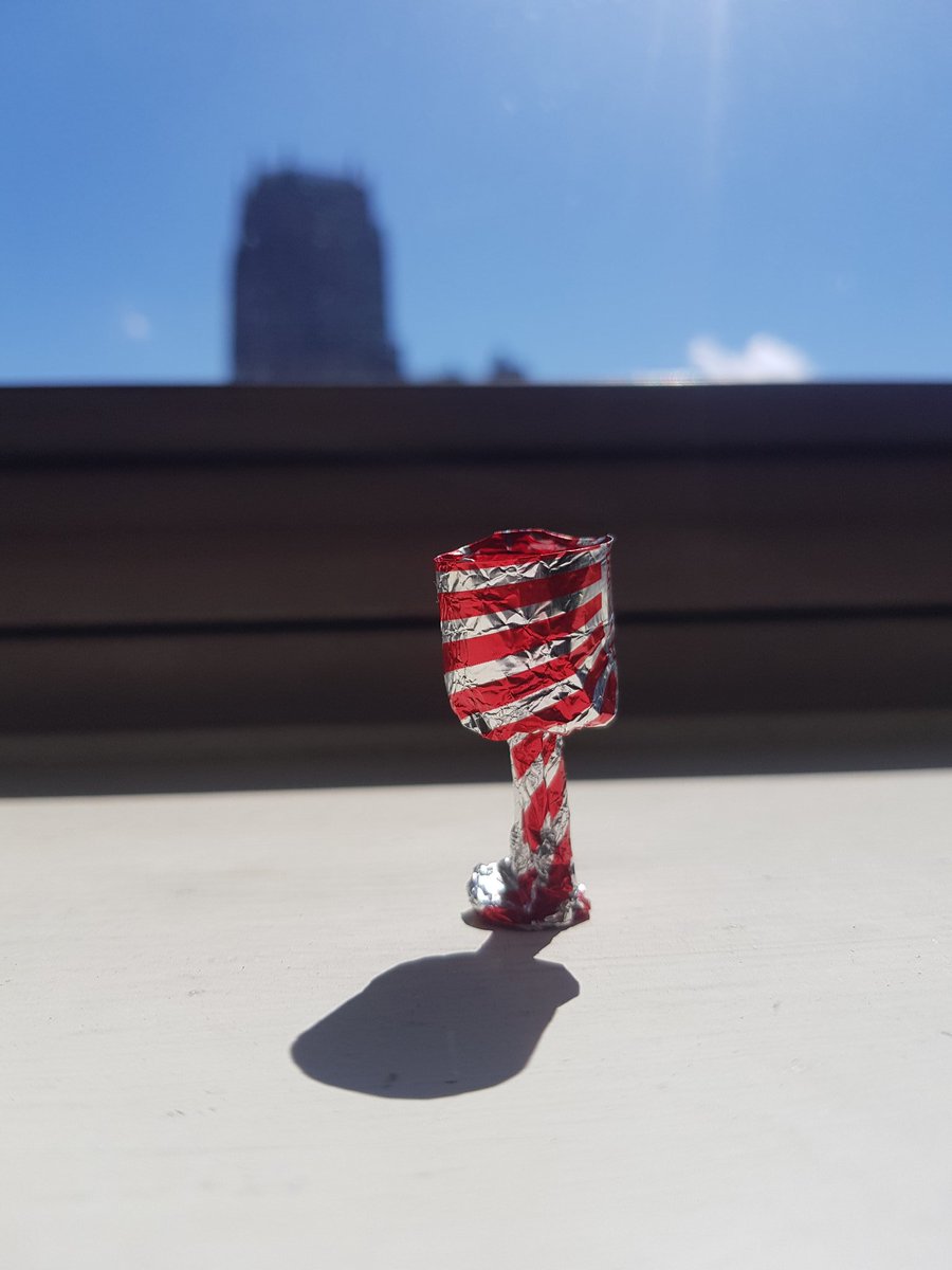alexgspiers's tweet photo. #LIPAtel this is a first. The wonderful Costume Designer, Karen Berg, created a goblet made from a #tunnocks tea cake wrapper. This a first! https://t.co/87msUxLubN