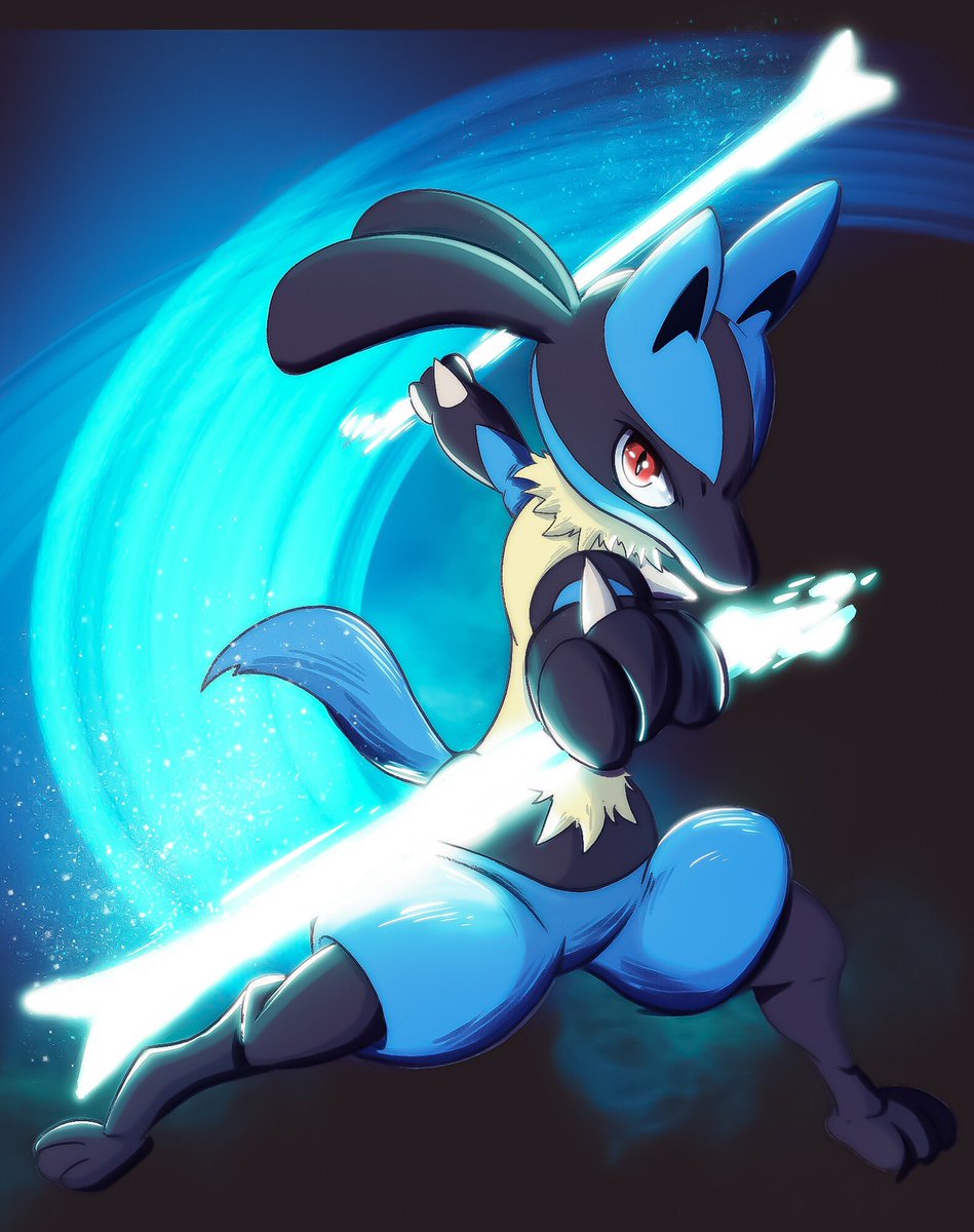 ねもも در توییتر ルカリオのボーンラッシュ 背景とエフェクト上手くでっち上げられた感ある