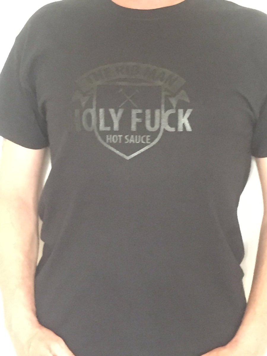 theribman's tweet photo. COMPETITION TIME 🏆 Be the VERY FIRST to own an exclusive #HolyFuckBlackOnBlack T-Shirt 🙌🏻 RT this and explain WHERE you’re gonna wear it - Best answer wins 🏆 #HolyFuckBlackOnBlack T-Shirt https://t.co/TsQRLtyHfB