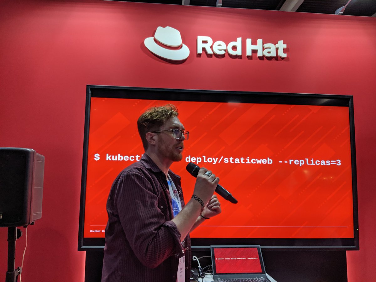 cybette's tweet image. To learn about extending #Kubernetes with the #OperatorFramework, catch @ryanj at the #RedHat booth at 18:10 today, 12:20 tomorrow (22.5), and 10:30 & 14:20 on Thursday (23.5).
#KubeConEU #KubeCon #Barcelona