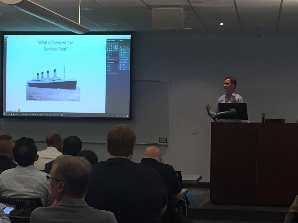 bpcs_tech's tweet image. Our own @EricVogelpohl presenting on the ways to leverage PowerBI on Azure at #AzureDataDays Dallas.  15 minutes in and he’s already incorporated the Titanic and the Fyre Festival debacle.  What could go wrong? 🙂