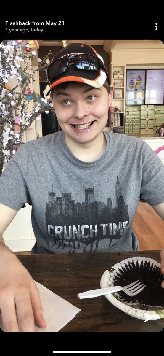 CCRIAmy's tweet photo. Aww how precious is he? It’s not very often you get this smile from Cole but I can promise @GigisFargo is one of his favorite things 😊 #TeamCCRI #DSPDays https://t.co/Ud5DuNk8Wz
