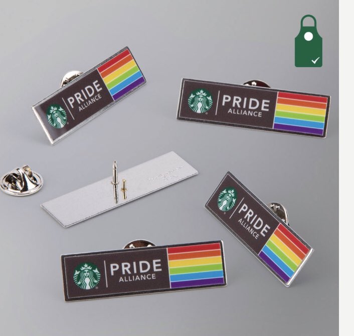 _softvegan's tweet photo. I ordered uniform approved pride pins for everyone on my staff to celebrate pride month❤️ https://t.co/x4qi4R3TRo
