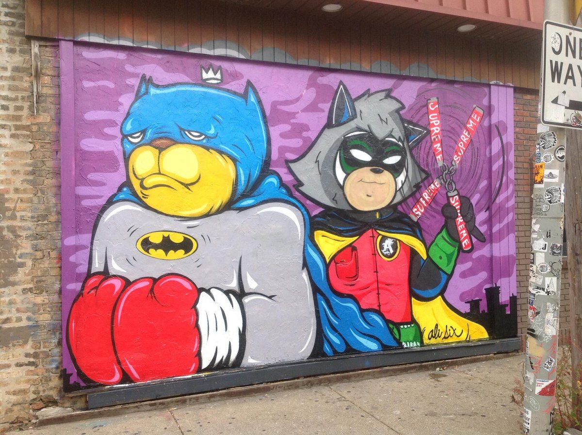 lovestreetart22's tweet photo. βBatman and Robin by JCR and Ali Six in Chicago. (Photo by Street Art Chicago).
#StreetArt #JCR #AliSix #Chicago #graffitiart #batman https://t.co/1lTpB8BIDh