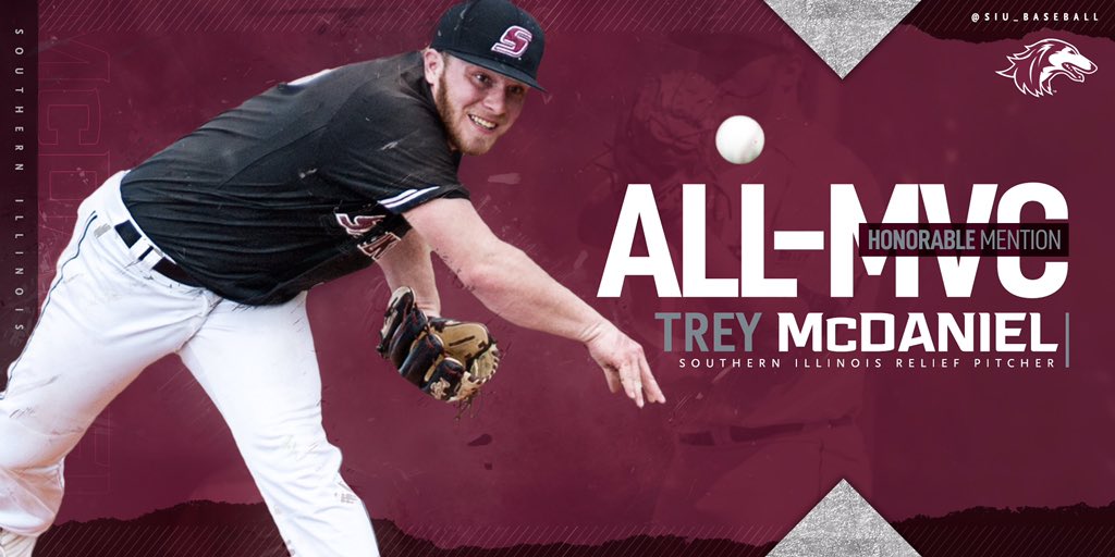 SIU_Baseball's tweet photo. Congratulations to our honorable mention All-MVC #Salukis! 

SS @lyonking02 
RP @TreyMcdaniel03 
RP @JYeagss https://t.co/l4zHpuFcgw