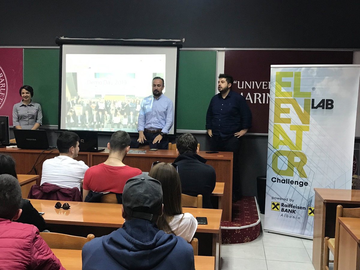 BusinessMagAl's tweet photo. Sot gjatë takimit me studentët e SHLUJ "Universiteti Marin Barleti" për të folur rreth Sfidës Elevator Lab dhe mundësive që ofron ajo për studentët...

Aplikimet janë ende të hapura deri më 3 Qershor.

Për më shumë informacion vizitoni: https://t.co/HvRiyTOZpI https://t.co/CrqEkLGXfk