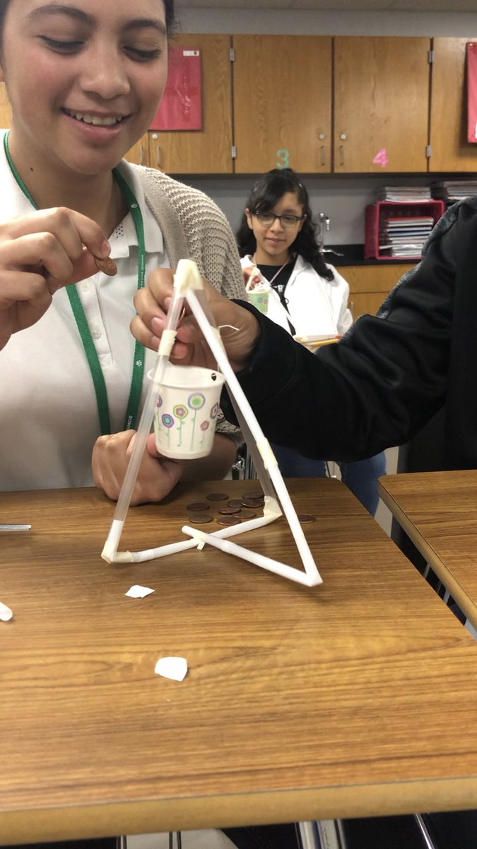 WakaBlocker's tweet photo. A week of STEM challenges to work on 21st century skills like problem solving, collaborating, and creativity. Students must use given materials to create a tower for a bucket that hangs 2inches above ground. Most pennies win. https://t.co/CyDZMLJBKD