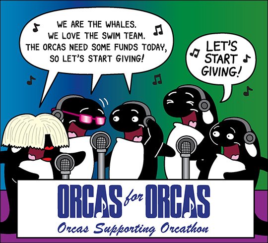 orcabrad's tweet photo. Orcathon is next Wednesday, May 29! To raise money, kids will be swimming laps and I'll be selling my hit single, "We Are The Whales." We spent two weeks writing this song, eight hours recording it, and it features my friend, Sia the Orca. #GiveMeSomeLove #PodProud #Orcathon https://t.co/RrMWrfEv9P