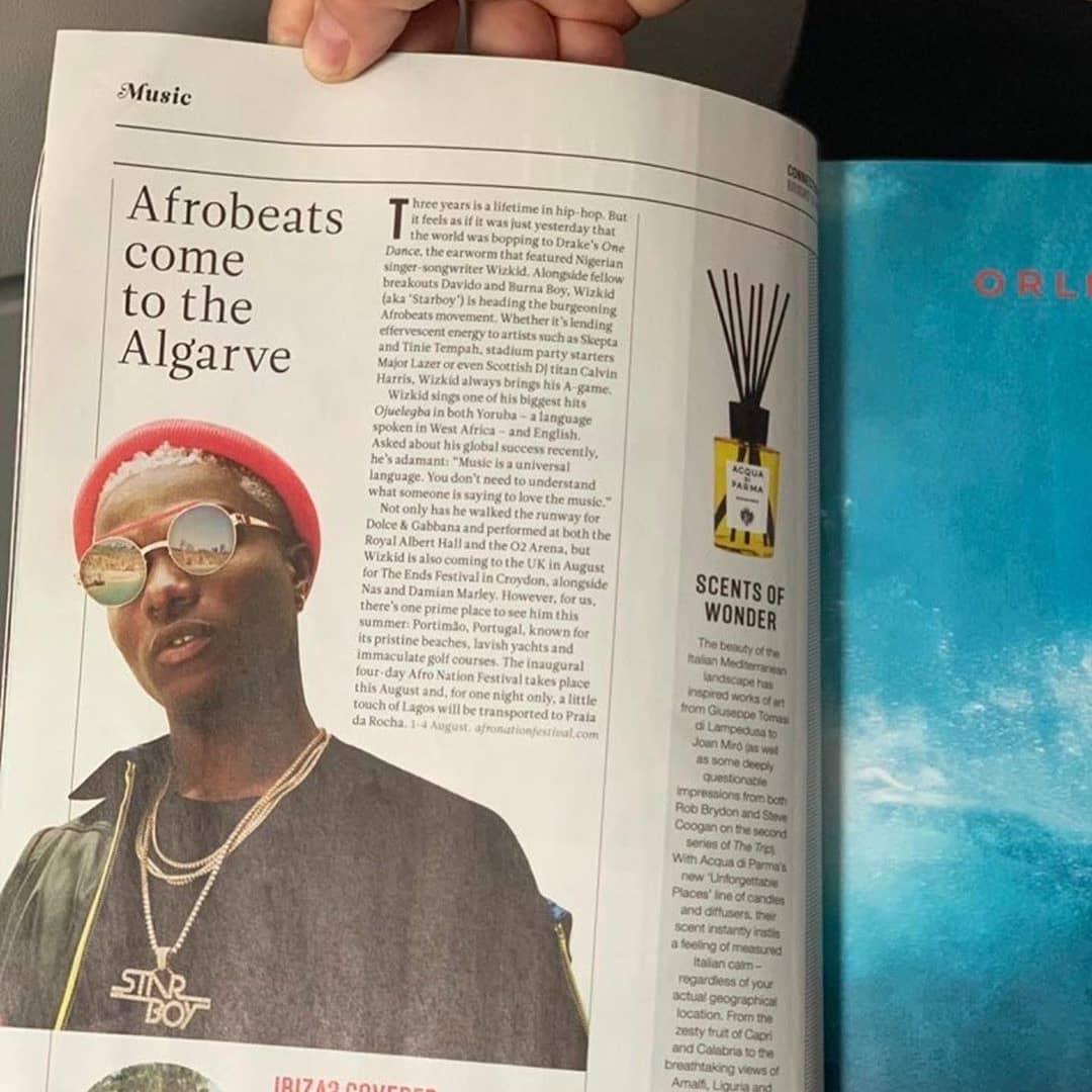 AfricaFactsZone's tweet photo. Wizkid has been named Star of the Month by British Airways' in flight magazine, High Life Magazine. https://t.co/Pcqflopxw4