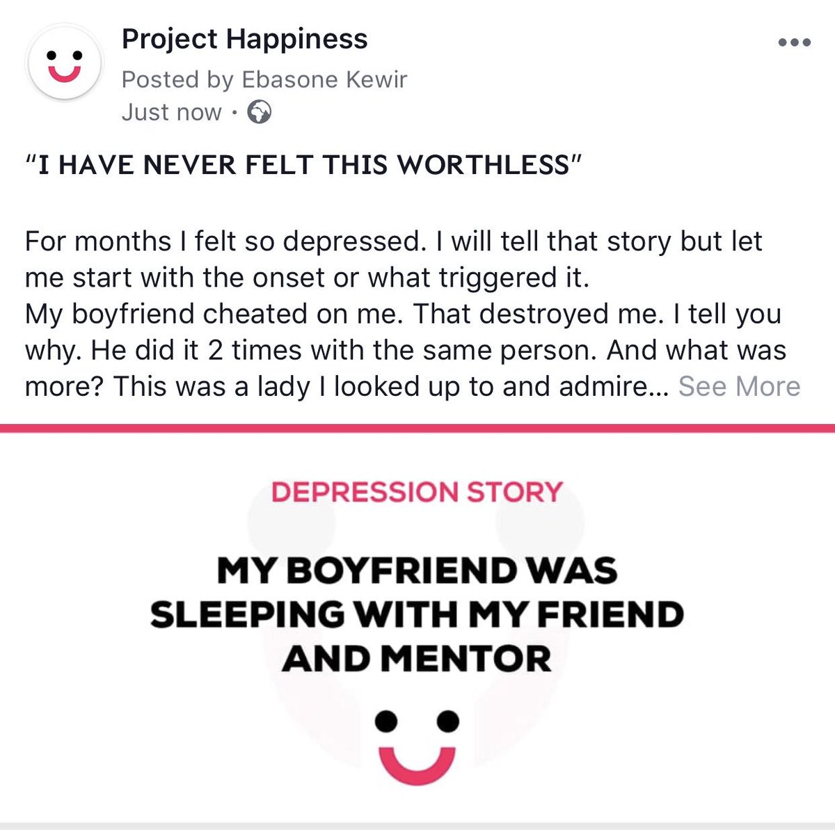 PHEndDepression's tweet photo. Reader shares a very painful story that got her contemplating suicide. 

Read full story on our Facebook page. 

https://t.co/sZKfQpjDbX https://t.co/M6eLvTDF0C