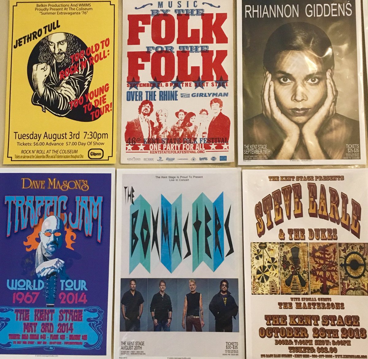 hauntedstage's tweet photo. Come on into the Kent Stage Box Office and check out our walls of awesome concert posters! You can buy posters & tickets M-F noon to 6pm! #kentstage #ticketfly #concerts #music #kentohio #rawsugarstudio #concertposters #musichistory https://t.co/RWEdrvPXYC