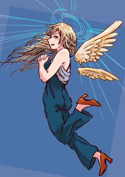 「天使 ロングヘアー」のTwitter画像/イラスト(古い順)