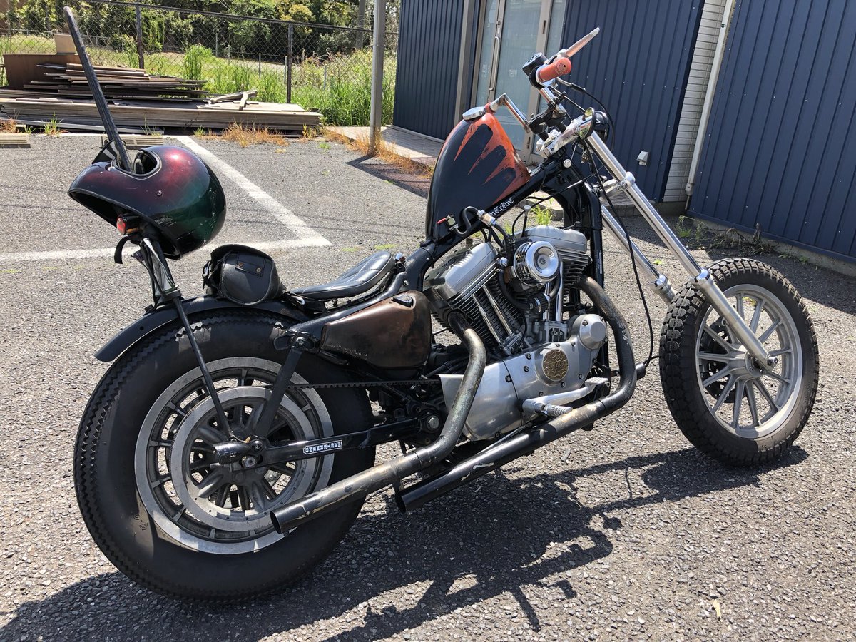 やまこう様 タンク変える前 #mcpandemic #harleydavidson #longfork #chopper