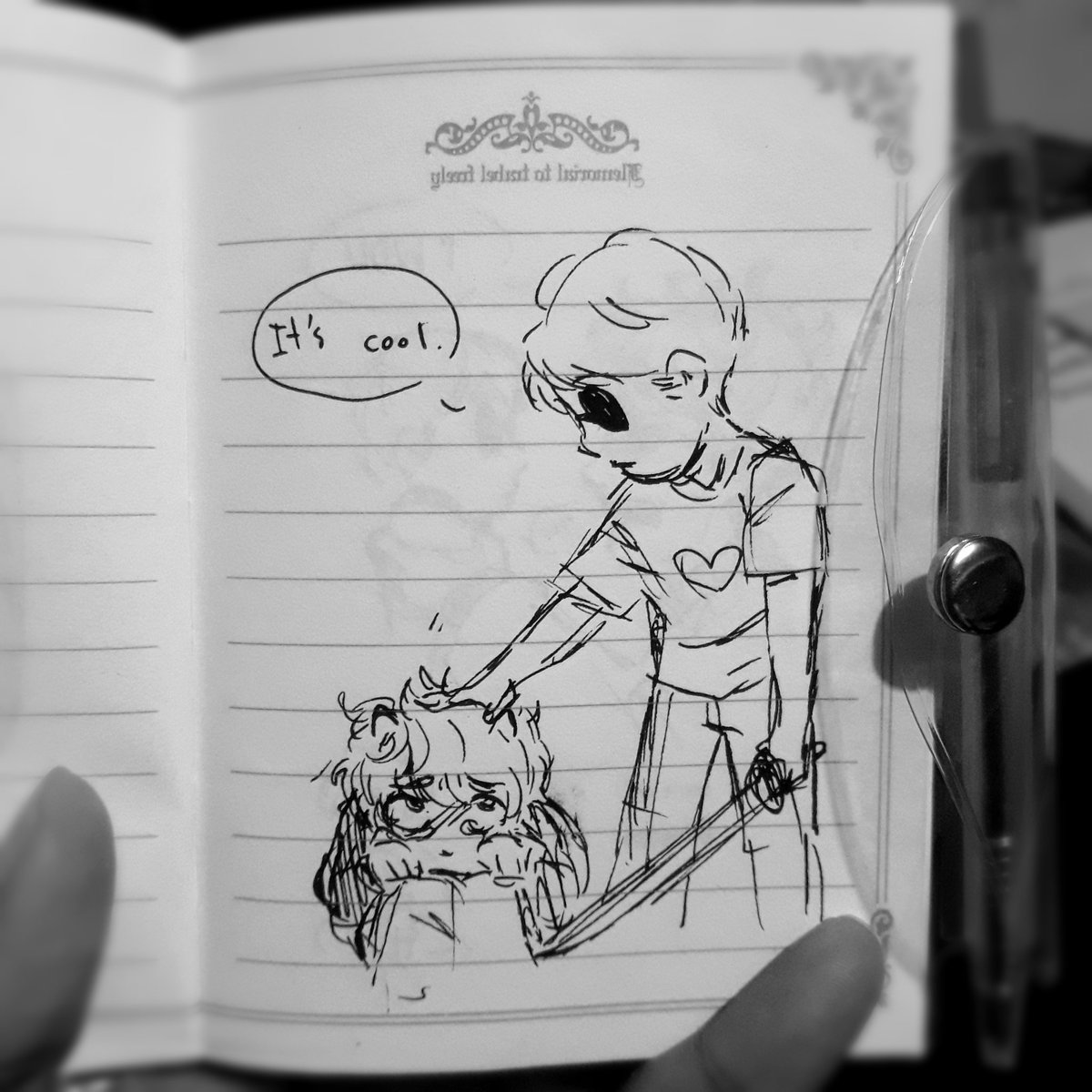 Tiny book. Tiny boys.
#davekat #Homestuck 