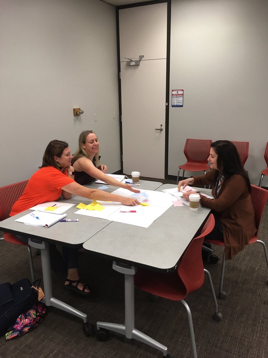 jackiewb's tweet image. Educators engaged in small group conversations at the UTeach Apprentice Teaching session @uteachaustin @uteachinstitute #uteachconf