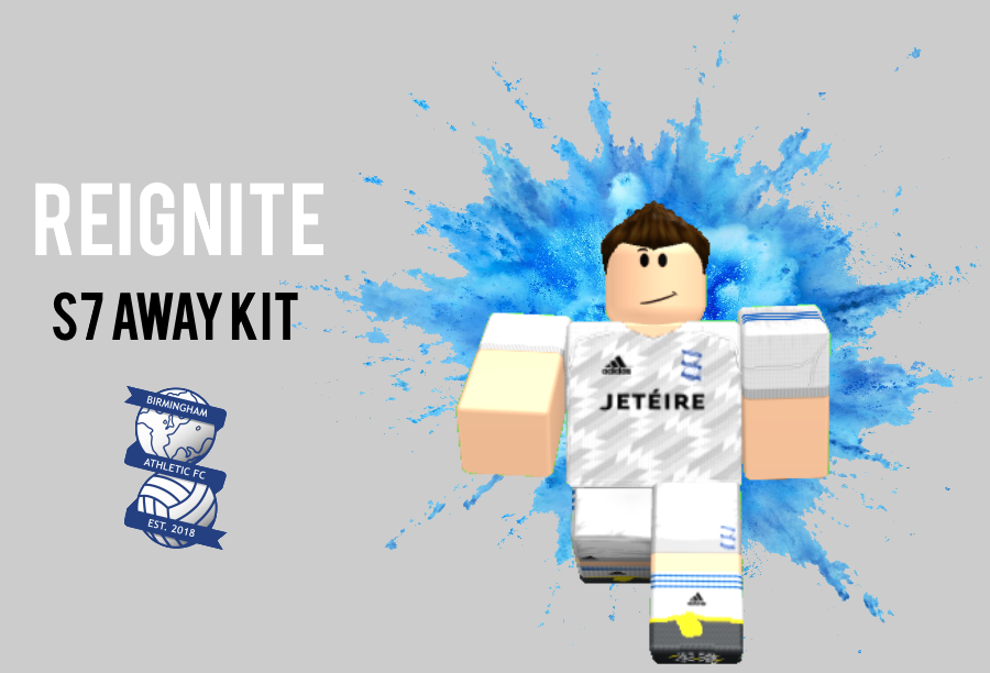 BAFCRBLX's tweet photo. Presenting our new away kit for Season 7...

Ready to reignite in the @EnglishConfLeag!😎
 
Get yours now in the shop!

#REIGNITE #WeAreBrummies 🔵⚪️ https://t.co/cNu69cnPtP