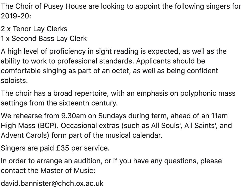 PuseyHouse's tweet photo. #SingersNeeded https://t.co/5nru9gTKw4